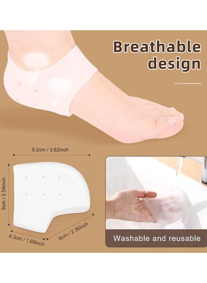 زوجان من جوارب الكعب والكاحل المصنوعة من الجل الناعم للوقاية من البثور، لتخفيف التهاب اللفافة الأخمصية، جوارب مريحة ومتينة للكعب للرجال والنساء - Image 2